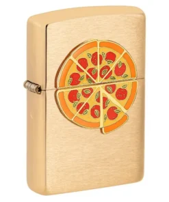 ZIPPO messing gebürstet Foodie Pizza 2008113