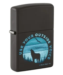 ZIPPO schwarz matt Buck Wear Design 60007459