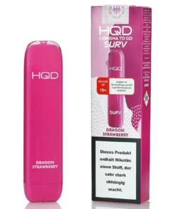 HQD 600 Wave Dragon Strawberry Aroma Einweg E-Shisha 20mg Nikotin