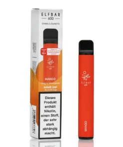 Elf Bar 600 Mango Aroma Einweg E-Shisha 20mg Nikotin