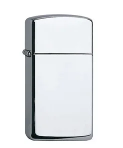 Feuerzeug Zippo Slim aus Chrom poliert in silber glänzend