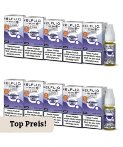 10er Pack E-Liquid Nikotinsalz ELFBAR Elfliq Blackberry Ice 10mg