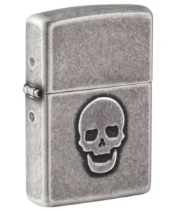 ZIPPO antik silber Stamped Skull Design 60007527