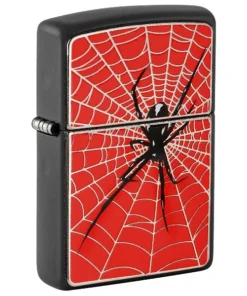 ZIPPO schwarz matt Spider Web Red 2008088