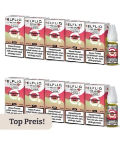 10er Pack E-Liquid Nikotinsalz ELFBAR Elfliq Strawberry Kiwi 20mg