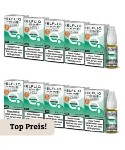 10er Pack E-Liquid Nikotinsalz ELFBAR Elfliq Menthol 20mg