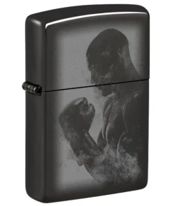 ZIPPO schwarz poliert Boxer Design 60007519