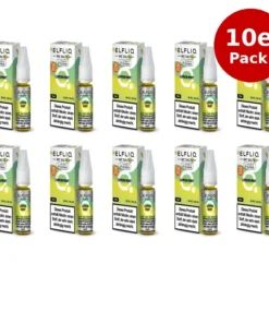 10er Pack E-Liquid Nikotinsalz ELFBAR Elfliq Lemon Mint 20mg