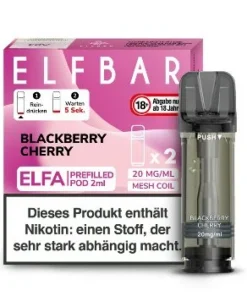E-Liquidpod ELFBAR Elfa Blackberry Cherry 20 mg 2 Pods