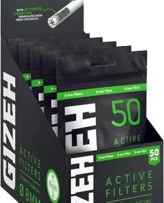5 Tüten GIZEH BLACK ACTIVE FILTER 8mm 50er