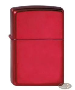 Feuerzeug Zippo Candy Apple Red aus Metall beschichtet poliert in rot glänzend matt