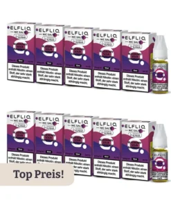 10er Pack E-Liquid Nikotinsalz ELFBAR Elfliq Blueberry Sour Raspberry 20mg