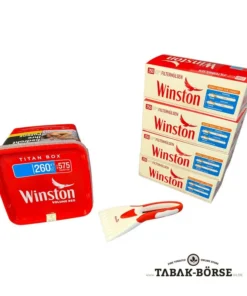 1 xWinston Red Titan Box250Gramm& 1.000 Winston Extra Hülsen & 1 x Eiskratzer