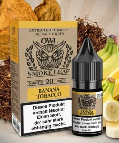 Owl Smoke Leaf – Banana Tobacco – Nikotinsalz Liquid – 10mg