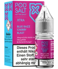 Pod Salt X – Blue Razz Cherry Blast – Nikotinsalz – 20mg