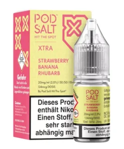 Pod Salt X – Strawberry Banana Rhubarb – Nikotinsalz – 10mg